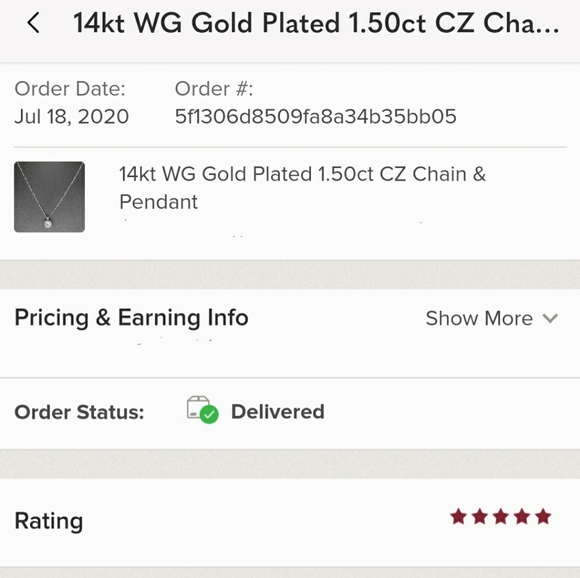 White Gold Plated - Chain & Pendant - 1.50ct CZ - Picture 5 of 6